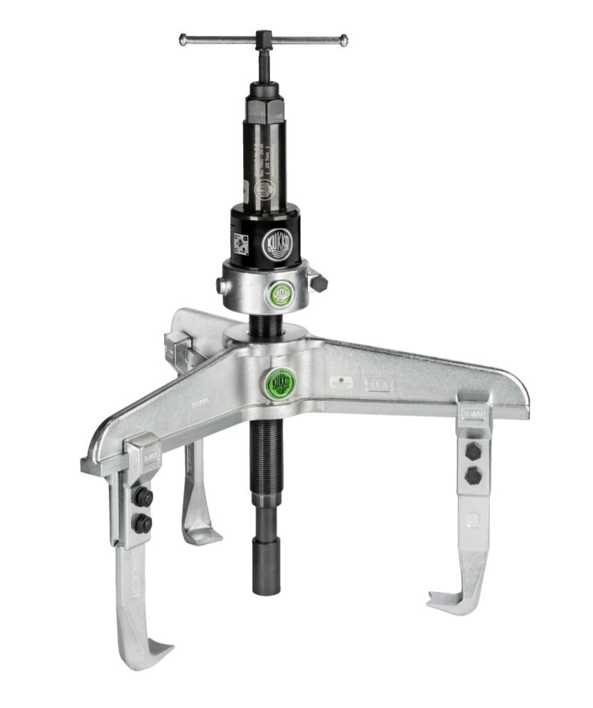KUKKO 11-1-B Heavy-Duty 3-Jaw Hydraulic Puller – 520 mm Spread
