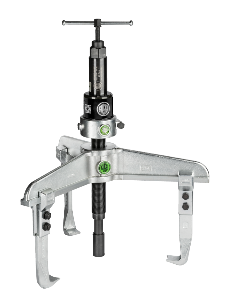 KUKKO 11-2-B Heavy-Duty 3-Jaw Hydraulic Puller – 650 mm Spread