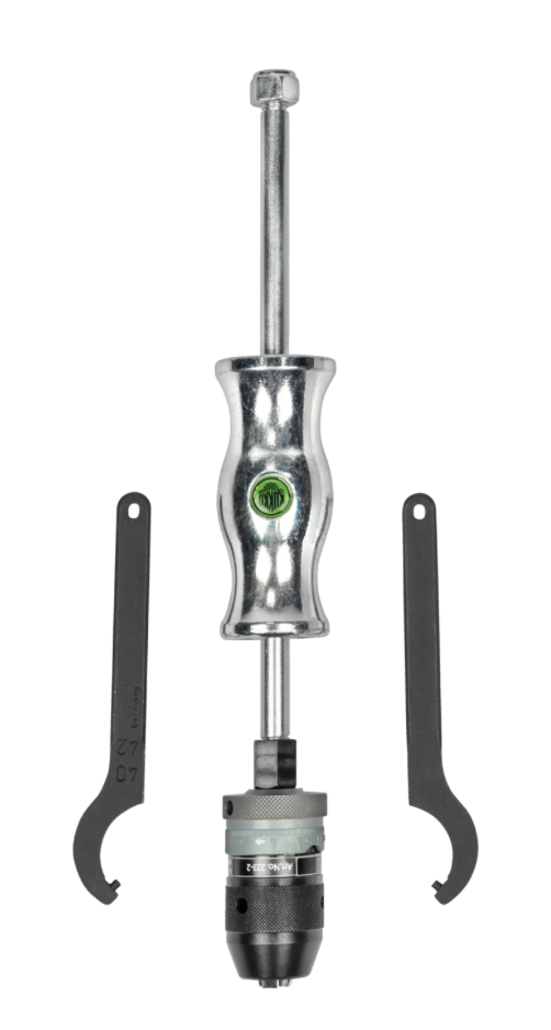KUKKO 223-2 Dowel Pin Puller Set with Sliding Hammer (1–13 mm)