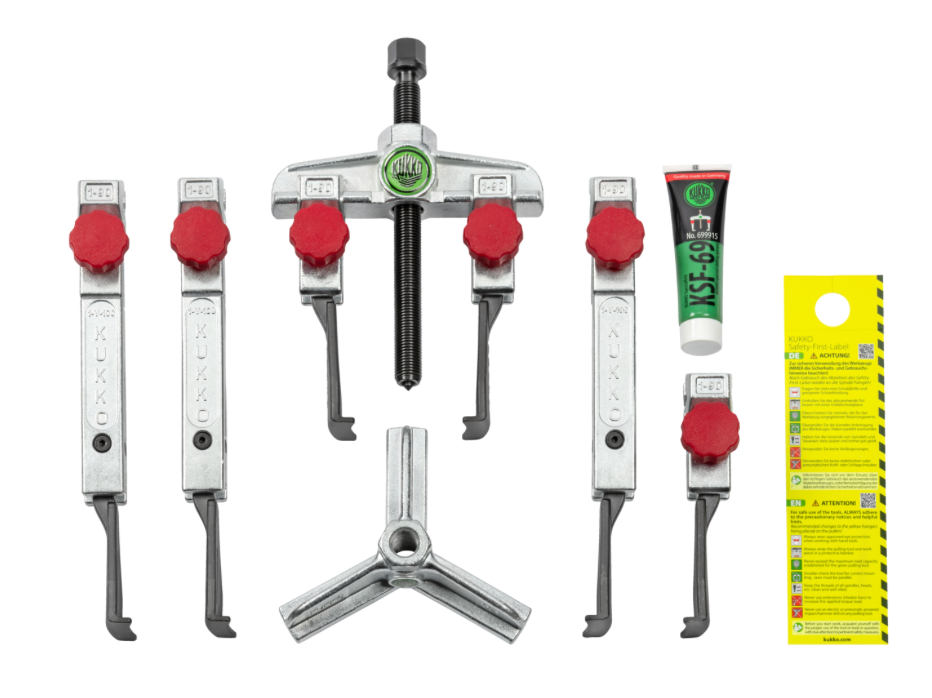 KUKKO KS-2030-1-193+S Universal Puller Set – 9 Piece Narrow Jaw Kit