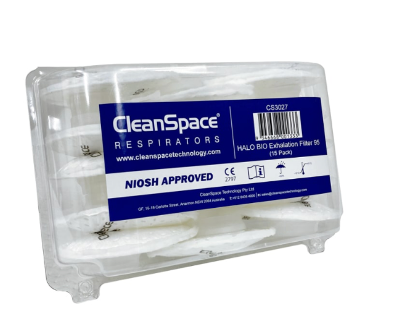 CleanSpace HALO BIO Exhalation Filter 95 (Pack of 15)